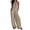 #04 Khaki 【Mix & Match: Stock Up on Your Favorite Colors】, variant on Women Soft Cotton Blend Sleeveless Suspender Jumpsuit, Wide Leg Romper with Pockets, Loose Fit with Easy Wear, Everyday Essential Casual | TruHer,Army Green L