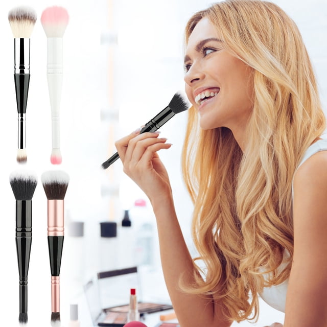 Brochas de maquillaje Brocha de maquillaje de doble punta Brocha correctora Brocha dos en uno Brocha para polvos sueltos Herramientas de maquillaje para principiantes Brocha de maquillaje de doble pun