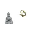 thumbnail image 1 of Estatua de Buda Mono en miniatura, escultura de latón, mascota de té china, decoración coleccionable para hotel, patio, dormitorio, casa y oficina., 1 of 8