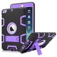 thumbnail image 1 of Mignova pour iPad Mini 1/2/3 Étui, Robuste Antichoc Résistant aux Impacts Convivial pour Enfants Étui Hybride Robuste de Protection avec Support Intégré pour Apple iPad Mini 1/Mini 2/Mini 3 (Noir/violet), 1 of 7
