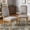 Grey, variant on iNSPIRE Q Amadell Arched French Country Reclaimed Natural Finish Linen Dining Chair, Dark Grey (Set of 2)