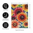 thumbnail image 3 of Multi-Color Fall Sunflowers Garden Suede Flag, 3 of 6