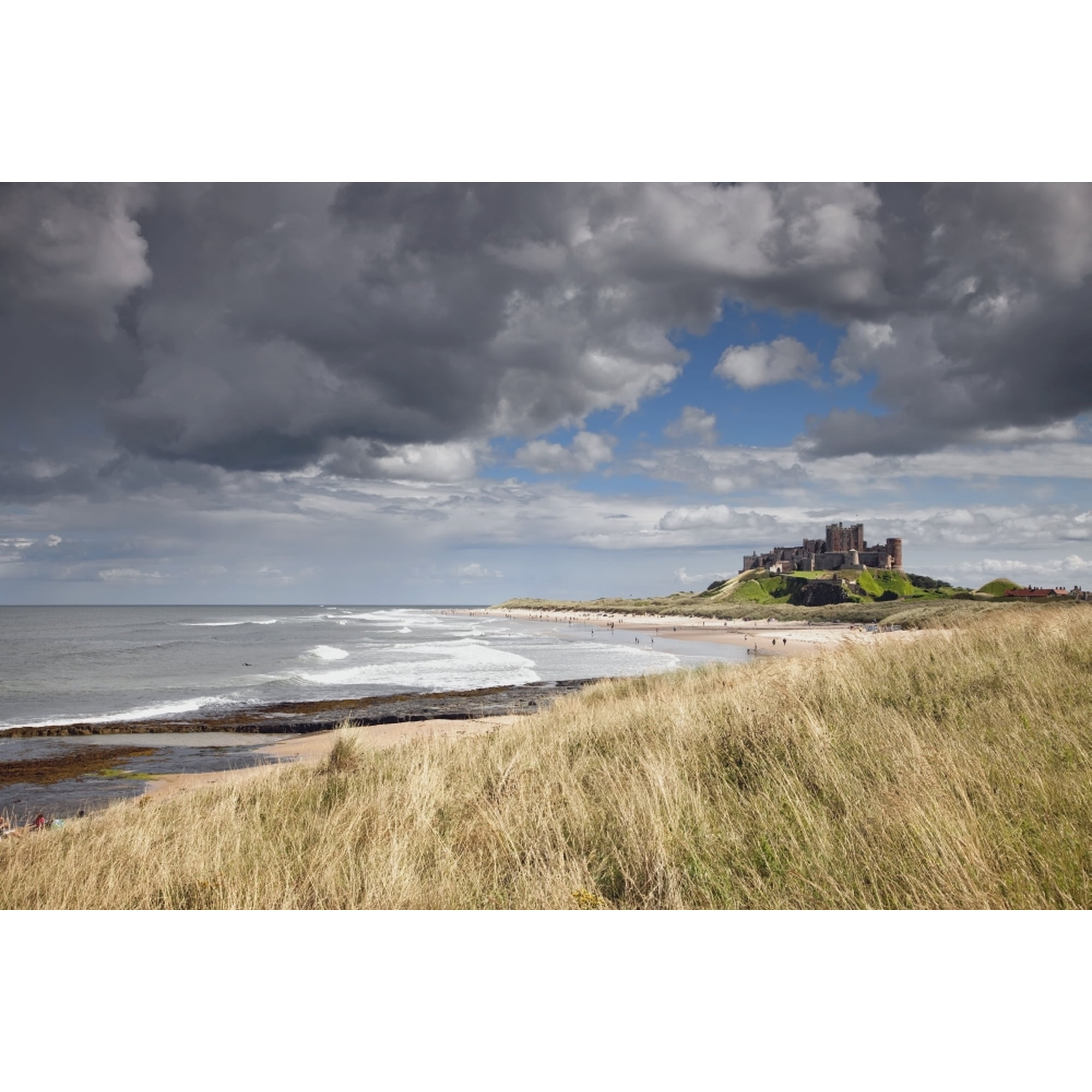 Posterazzi Bamburgh Castle Northumberland England Canvas Art - John Short Design Pics (38 x 24)