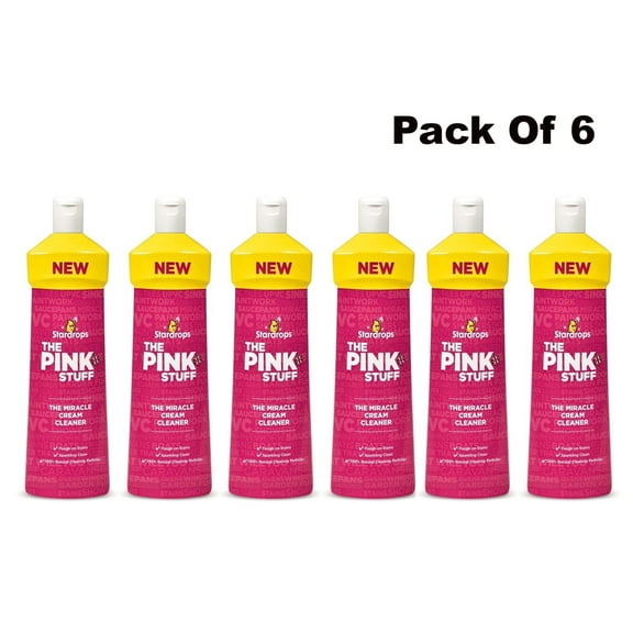 The Pink Stuff Stardrops Miracle Cream Cleaner, 17.6 Fl Oz Pack of 6