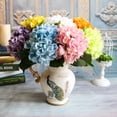 thumbnail image 4 of 1-pack Artificial Flowers Silk Hydrangea Flowers Bouquets for Home Wedding Party Christmas Decor Flower Arrangements, Blue, 4 of 8