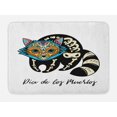 thumbnail image 1 of Dia de Los Muertos Bath Mat, Sugar Skull Raccoon in Mexican Style for Holiday Folklore and Culture, Plush Bathroom Decor Mat with Non Slip Backing, 29.5" X 17.5", Multicolor, by Ambesonne, 1 of 2