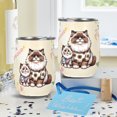 thumbnail image 4 of Happy Mother's Day Proud Ragdoll Mom 12oz Stainless Steel Wine Tumbler Insulated Cup with Lid Cat Lover Kitten Owner Gifts Idea - 03003, 4 of 5