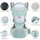 thumbnail image 2 of Portabebés Ocanoiy Recién Nacido a Niño Pequeño Soporte Lumbar Ajustable 360 All Seasons Verde, 2 of 3