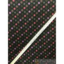 Fleece Printed Fabric STARS ON BLACK ALLOVER / 58" Wide / Sold by the yard S-642