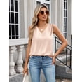 thumbnail image 7 of Zeagoo Tank Top Woman V Neck Dressy Casual Silk Satin Camisole 2025 Summer Sleeveless Outfits for Women, 7 of 7