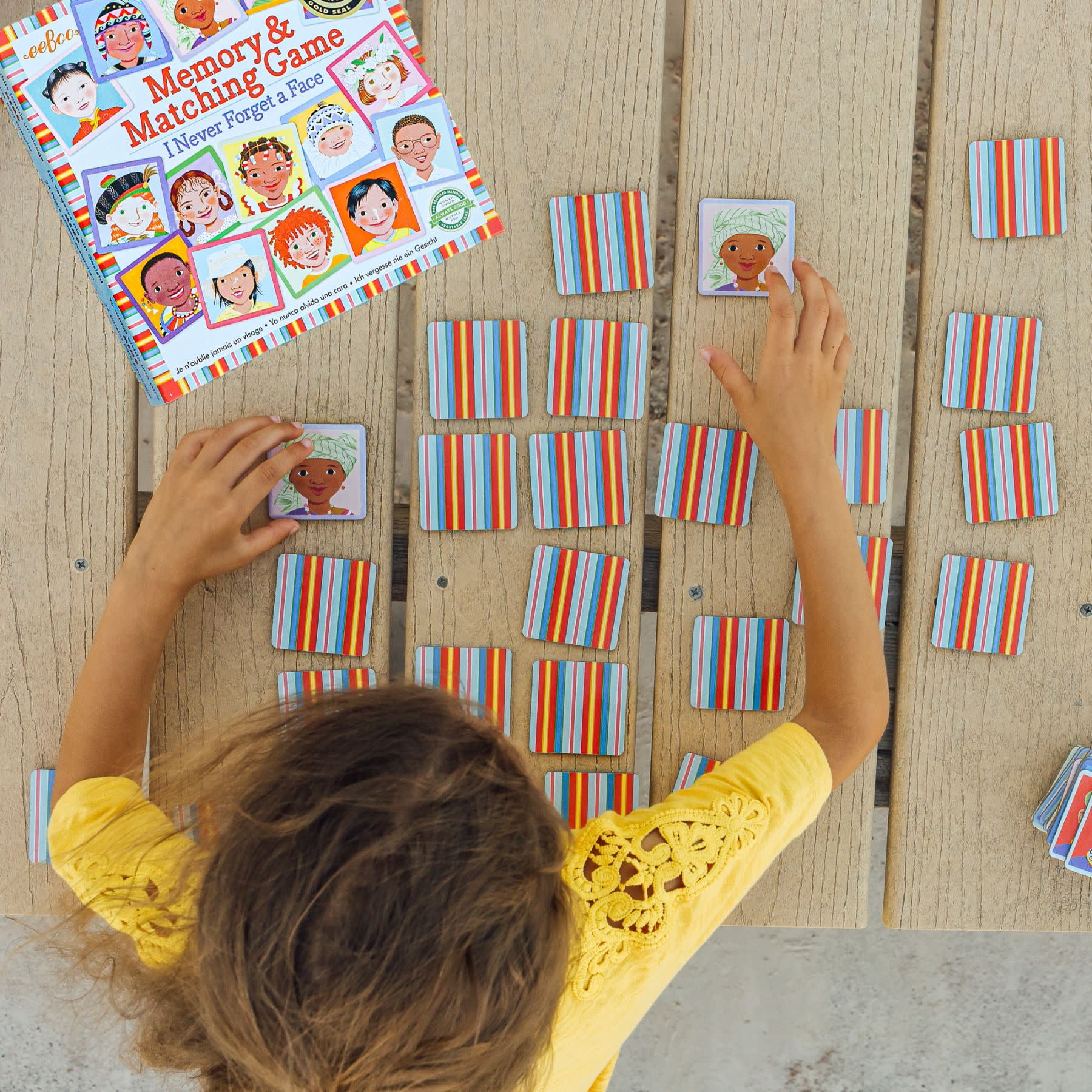 eeBoo: I Never Forget a Face, Memory & Matching Game, Developmental and Educational, 24 Pairs to Match, Single or Multiplayer Function, For Ages 3 and up