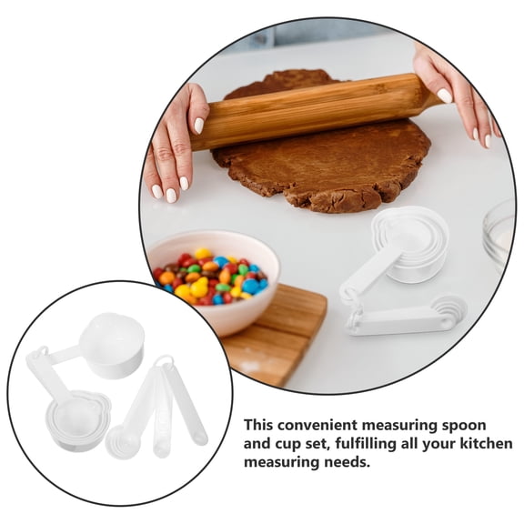 PAMINGONO Measuring Cup and Spoon Cooking 1 Set White