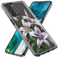 thumbnail image 2 of MUNDAZE Motorola Moto G Stylus 2021 White Lavender Lily Purple Lilies Flowers Floral Shockproof Clear Hybrid Protective Phone Case Cover, 2 of 5
