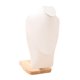 thumbnail image 5 of Expositor de joyas con adorno de madera, soporte para guardar collares y bustos de joyería. Blanco L, 5 of 9