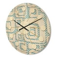 thumbnail image 3 of Designart '3D Blue and White Pattern I' Mid-Century Modern Wood Wall Clock, 3 of 5