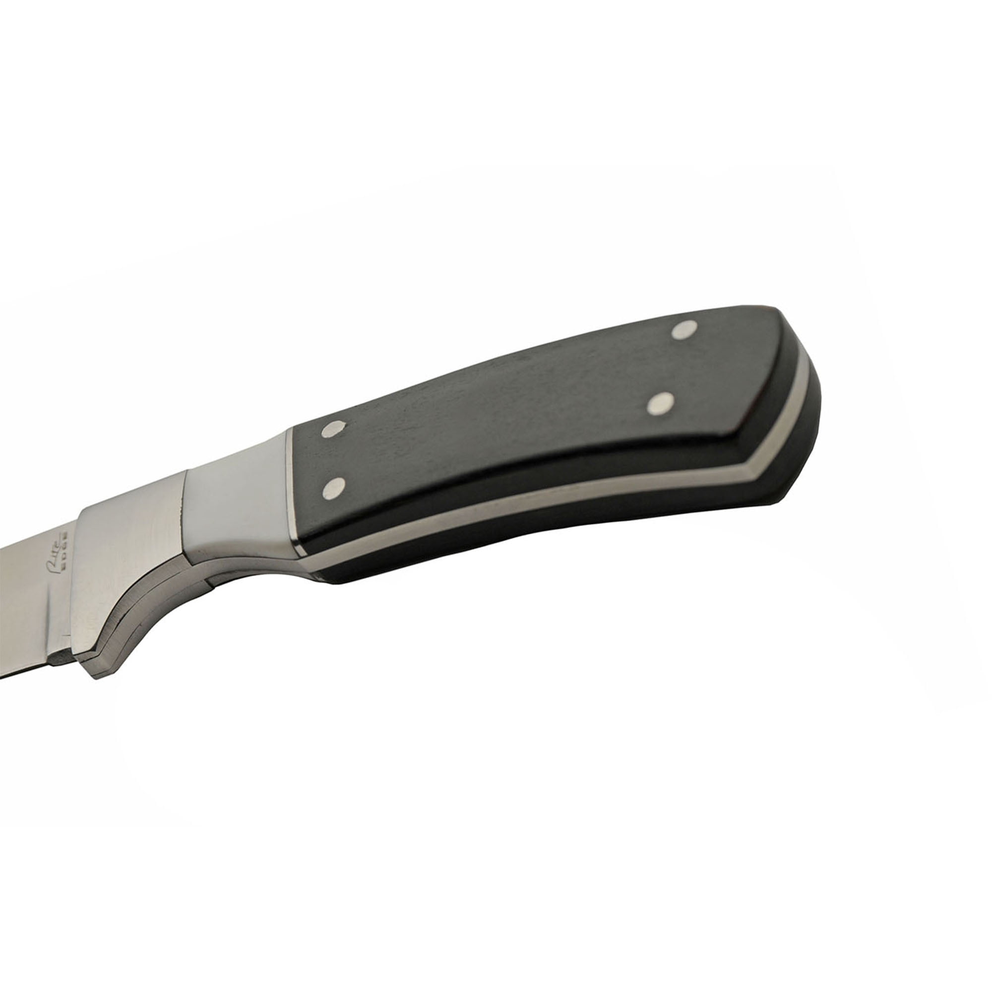 SZCO 7" Guthook Utility Knife with White Spacer Pakkawood Handle & Nylon Sheath