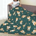 thumbnail image 6 of Pofeuu Cute Shiba Print Ultra-Soft Micro Fleece Blanket,for Bed Or Sofa,All Season Throw Blankets Flannel Blanket-50"x40", 6 of 7