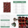 thumbnail image 6 of Christmas Tie Up Curtains for Windows, Balloon Window Shades, Pine Tree Gold White Snowflake Red Black Plaid Kitchen Window Treatments Roll Up Curtain for Basement/Nursery 52"x45", 6 of 8