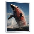 thumbnail image 2 of Designart "Ocean s Spectacle Coastal Whale Watching II" Animals Floater Framed Canvas Art Print, 2 of 7
