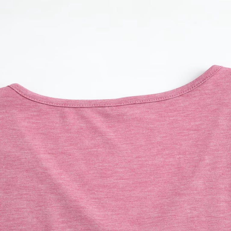 UNISHE Women's Rose Red Elegant Neutral Stamp Lily Floral V-Neck