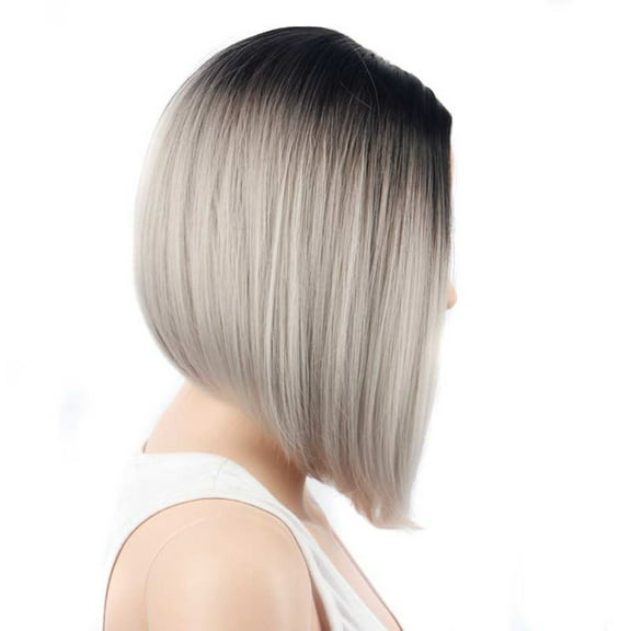 QUYUON Short Brown Wigs for Women Hair Replacement Wigs Straight Wigs for Black Women Curly Hair Type Q45 Wigs with Bangs Hair Wigs Woman Curly Wigs for Black Women Wigs