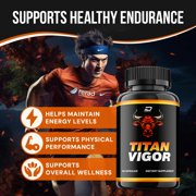 Titan Vigor for Men Capsules – TitanVigor Vitamin Complex Pills, Energy, 2 Pack, 120 Capsules