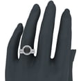 thumbnail image 2 of Black Diamond Wedding Ring Set 14K White Gold Halo Rings for Women 9.10 MM 7.15 Carat, 2 of 5