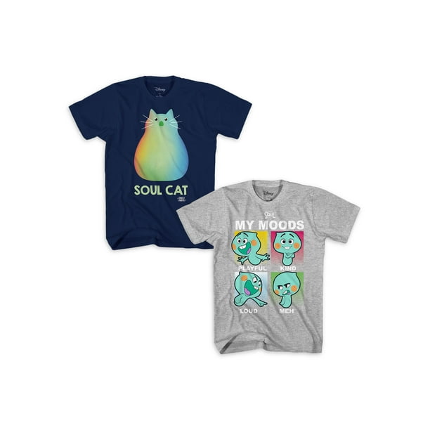 Disney Pixar Soul Boys Short Sleeve Graphic T-Shirt, 2-Pack, Sizes 4-18