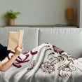 thumbnail image 3 of Saying Soft Flannel Fleece Throw Blanket, Hand-drawn Lettering Relax Message with Traditional Ornamental Floral Style, Cozy Plush for Indoor and Outdoor Use, 50" x 70", Multicolor, by Ambesonne, 3 of 5