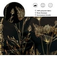 thumbnail image 5 of Extra Long 72Wx84H Shower Curtain for Bathroom Decor Black Gold Dark Floral Wildflower Vintage Botanical Rustic Farmhouse Plant Art Printed Fabric Polyester Waterproof 12 Pack Plastic Hooks, 5 of 6