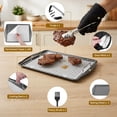 thumbnail image 3 of 6-Piece Carbon Steel Non-Stick Baking Pan Set, Bakeware Set with 1 Baking Sheets, 1 Cooling Racks, 100 Pcs Parchment Papers, 2 Oven Mitts, Tongs & Pastry Brush, 3 of 6