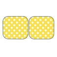 thumbnail image 5 of Lsque Yellow And White Polka Dot 2 PCS Windshield Sun Shade | CarFoldable Window Covers | Car Accessories Reflect UV for Universal Cars SUV Truck | Small, 5 of 7