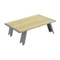 thumbnail image 2 of keepw Outdoor Table Wide Application For Camping And Picnics Aluminum Alloy Folding Table Foldable Table wood grain 1Set, 2 of 6