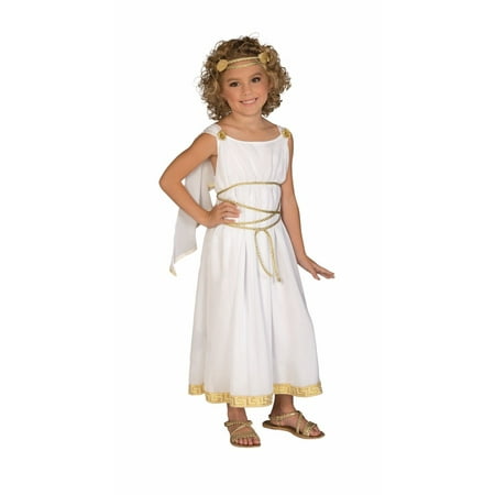 Girl's Grecian Goddess Costume Dress & Laurel Wreath Cleopatra Greek ...