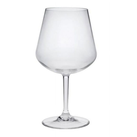 HomeRoots Tritan Plastic Stemmed All Purpose Wine Glasses, Clear - Set of 4
