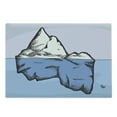 thumbnail image 1 of Ice Berg Cutting Board, Icy Formation Above and Below Water, Decorative Tempered Glass Cutting and Serving Board, in 3 Sizes, by Ambesonne, 1 of 2