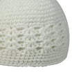 thumbnail image 2 of White One Size Fits All Stretchable Crochet Weave Hat Knit Kufi Skull Cap, 2 of 2