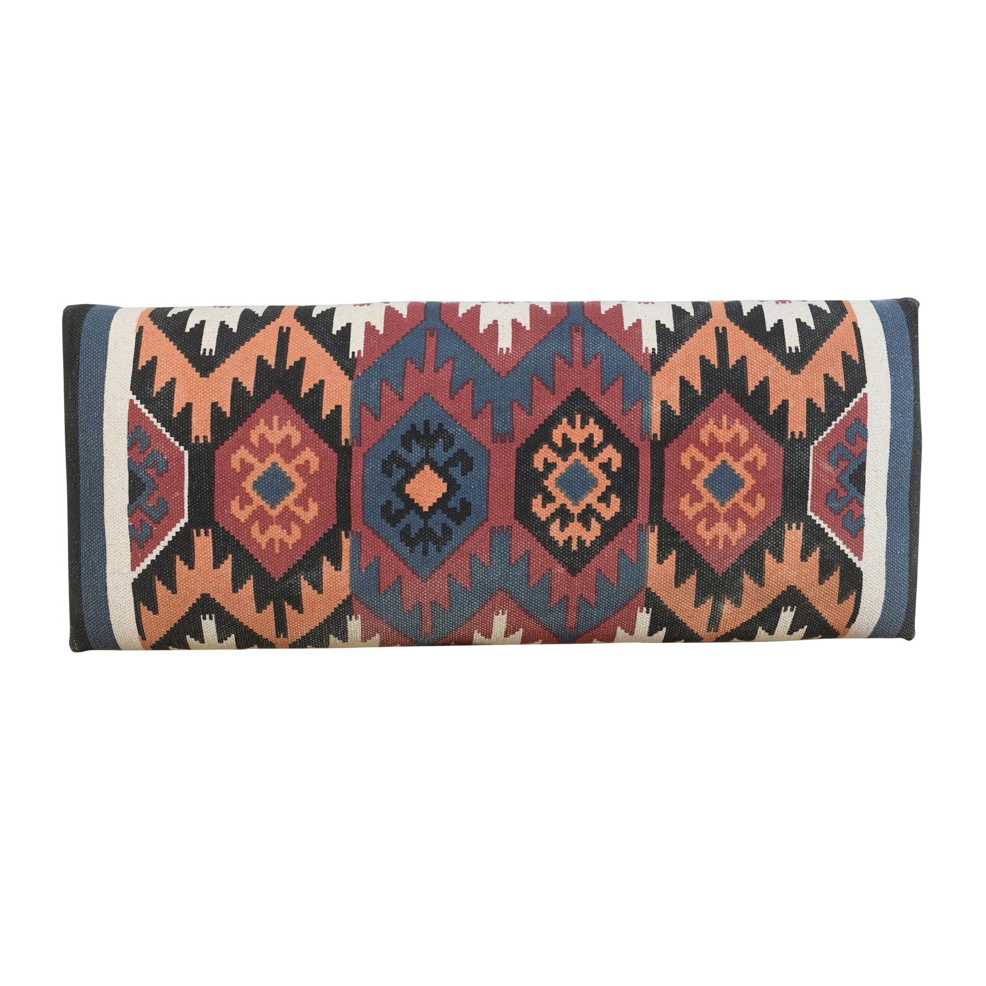 LR Home Sophia 40" Multicolored Kilim Cotton Upholstered Storage Accent Bench