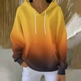 thumbnail image 3 of Women Oversized Hoodies Casual Long Sleeve Loose Fashion Pockets Pullover Tops Gradient Printed Hooded Sweatshirts, 3 of 5