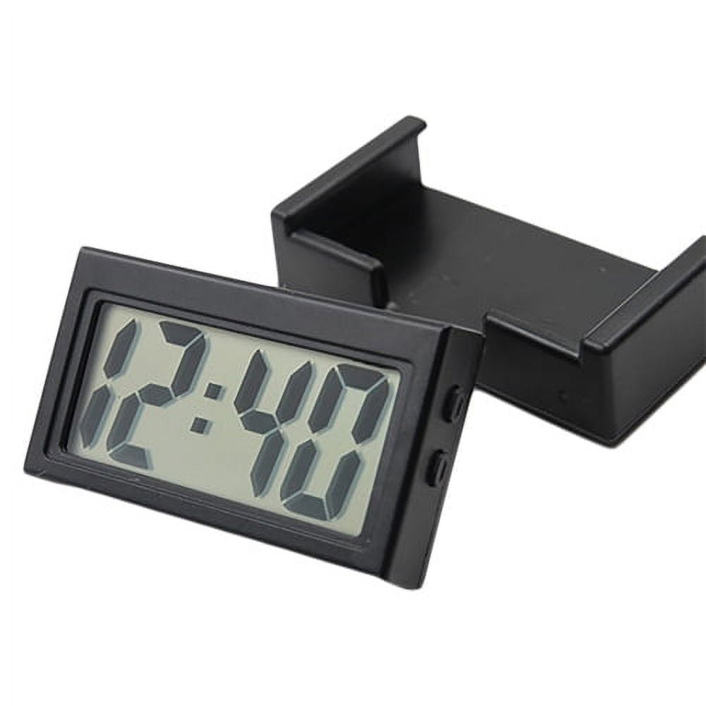 USTOPF1T Car Dashboard Digital Clock with Extra Large LCD Time and Display  Date, Self-Adhesive Mini Electronic Clock with Bracket Holder, Suitable for