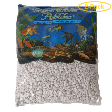 White Aquarium Gravel - Pure Water Pebbles Aquarium Gravel - Snow White 5 lbs (3.1-6.3 mm Grain) - Pack of 2