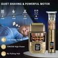 thumbnail image 3 of Men's Hair Clipper, Cordless Beard Trimmer Hair Trimmer Grooming Kit, Electric Razor Shavers for Men Father Husband Friends Birthday Christmas Gifts, With LCD Display 2 Foil Head, 3 of 8