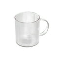 thumbnail image 2 of kkbbma under $5 Coffee Mugs with Handle, 400ml Classic Vertical Stripes Coffee Cups, Transparent Tea Cup for Hot/Cold Beverages for Latte, Cappuccino, 2 of 6