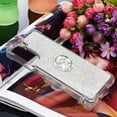 thumbnail image 2 of case for Samsung S21 Plus 5G 6.7" Case,Creativity Clear Quicksand Glitter Flowing Liquid Floating Soft TPU Case w/Stand Bling Diamond Sparkle Phone Cover for Samsung S21 Plus 6.7"  Colorful, 2 of 14