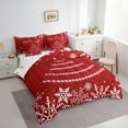 thumbnail image 3 of Manfei Snawflake 7-Piece Twin Bedding Sets,Merry Christmas Bedding Comforter Set,Red White Sheet Sets For Children,Super Cozy Room Decor Reversible, 3 of 8