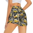 thumbnail image 2 of Uemuo Excavator At Work Pattern Women's Athletic Shorts High Waisted Running Shorts with Liner Pockets Gym Elastic Workout Shorts-Small, 2 of 9