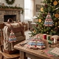 thumbnail image 4 of Layered Fabric Tree Ornament DIY Sewing Kit with Button & Hanging，8 Inch Christmas Tree Handmade Decor for Beginner Friendly Gift, 4 of 8