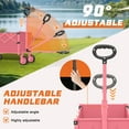 thumbnail image 3 of Yacona Foldable Wagon Cart with Wheels, Collapsible Garden Wagons and Carts, Outdoor Utility Folding Cart for Grocery Beach Camping Shopping, Pink, 3 of 9