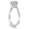 thumbnail image 2 of SZUL Women's AGS Certified 1 1/3 Carat TW Diamond Halo Engagement Ring in 14K White Gold (J-K Color, I2-I3 Clarity), 2 of 4