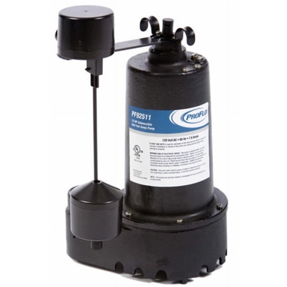 Proflo Pf92511 1/2 Hp Cast Iron Sump Pump